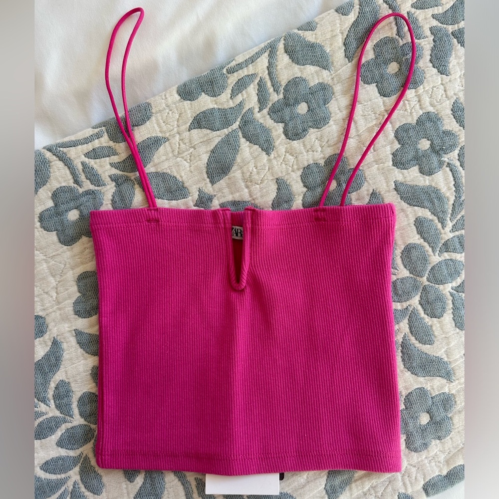 Zara Pink Cropped Top